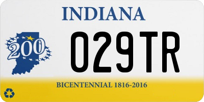 IN license plate 029TR