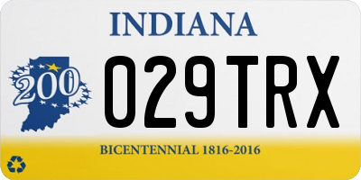 IN license plate 029TRX