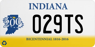 IN license plate 029TS
