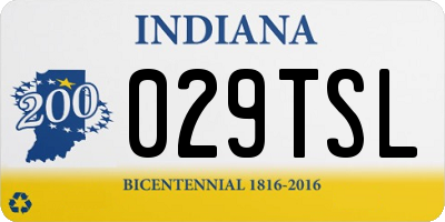 IN license plate 029TSL