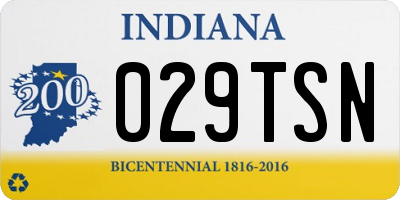 IN license plate 029TSN