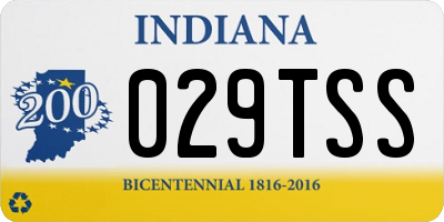 IN license plate 029TSS