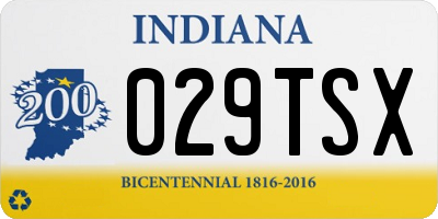 IN license plate 029TSX
