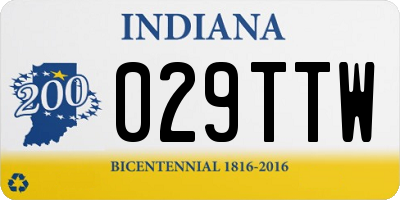 IN license plate 029TTW