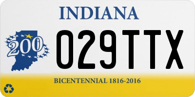 IN license plate 029TTX