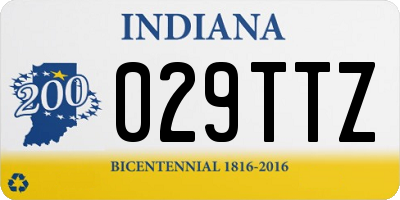 IN license plate 029TTZ