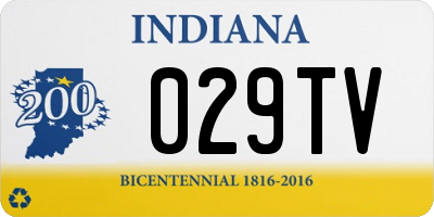 IN license plate 029TV