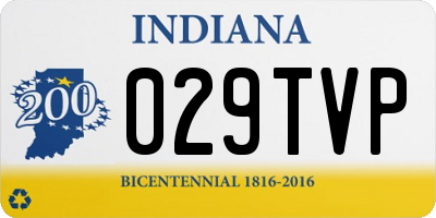 IN license plate 029TVP