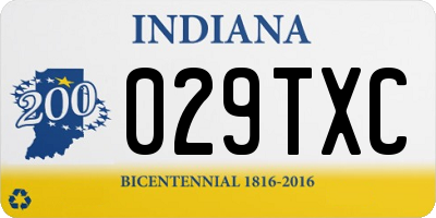 IN license plate 029TXC