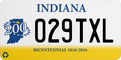 IN license plate 029TXL