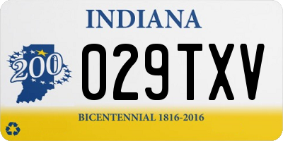 IN license plate 029TXV