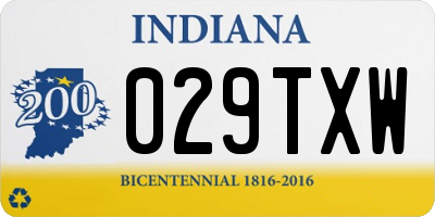 IN license plate 029TXW