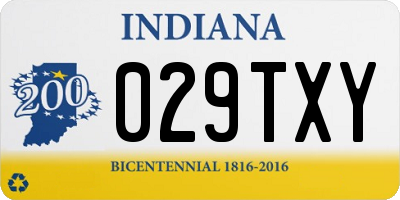 IN license plate 029TXY