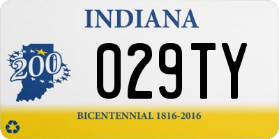 IN license plate 029TY