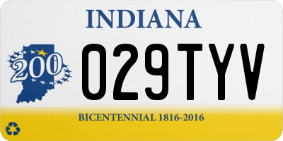 IN license plate 029TYV