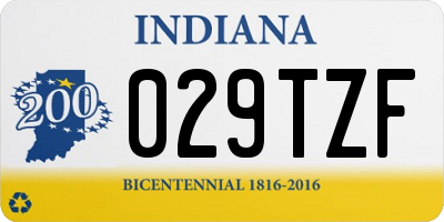 IN license plate 029TZF