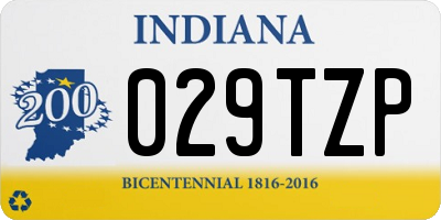 IN license plate 029TZP