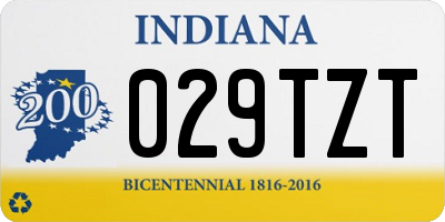 IN license plate 029TZT