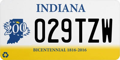 IN license plate 029TZW