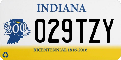 IN license plate 029TZY
