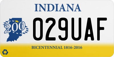 IN license plate 029UAF