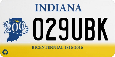 IN license plate 029UBK