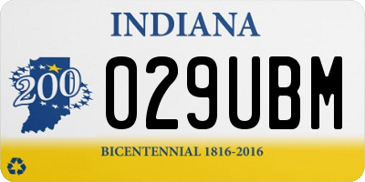 IN license plate 029UBM