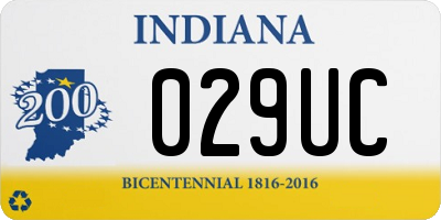 IN license plate 029UC