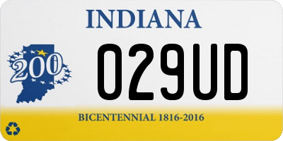 IN license plate 029UD