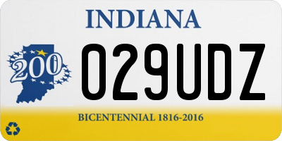 IN license plate 029UDZ