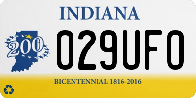 IN license plate 029UFO