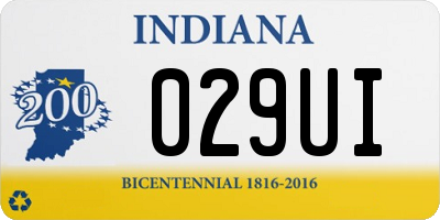 IN license plate 029UI