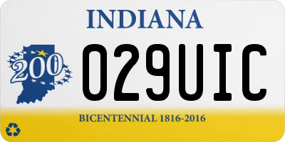 IN license plate 029UIC
