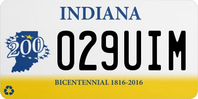 IN license plate 029UIM