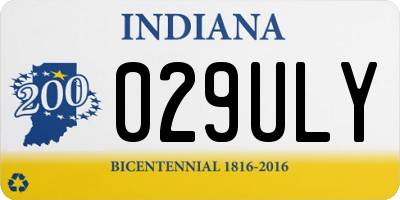 IN license plate 029ULY