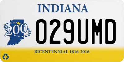 IN license plate 029UMD