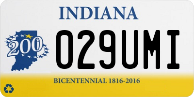 IN license plate 029UMI