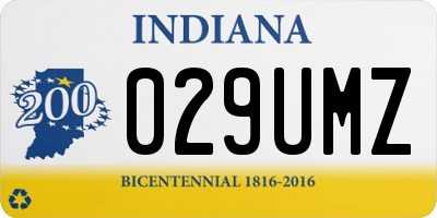 IN license plate 029UMZ