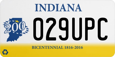 IN license plate 029UPC