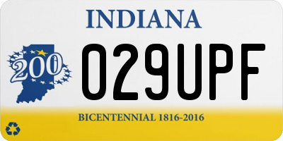 IN license plate 029UPF