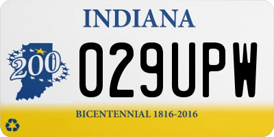 IN license plate 029UPW