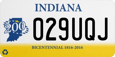 IN license plate 029UQJ