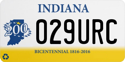 IN license plate 029URC