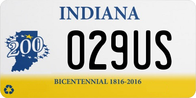 IN license plate 029US