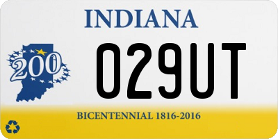 IN license plate 029UT