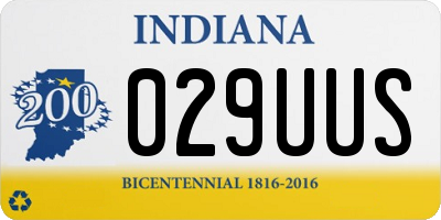 IN license plate 029UUS