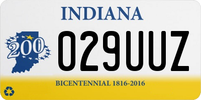 IN license plate 029UUZ
