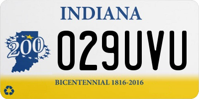 IN license plate 029UVU