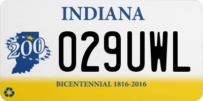 IN license plate 029UWL