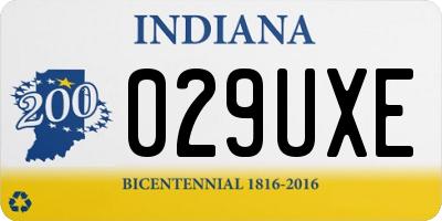 IN license plate 029UXE